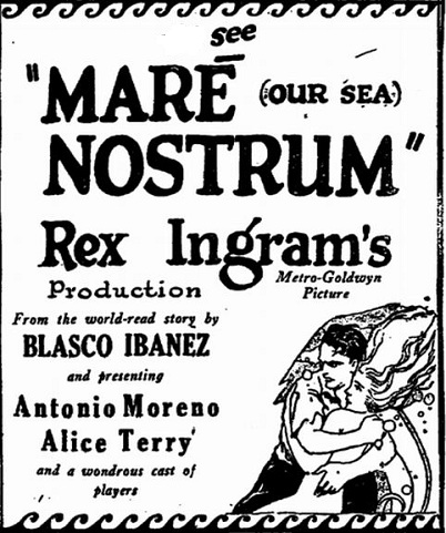 Mare Nostrum film starring Alice Terry