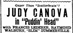 Puddin' Head film starring Judy Canova