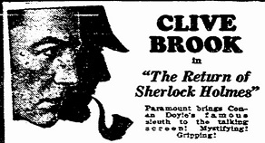 The Return of Sherlock Holmes film starring Clive Brook