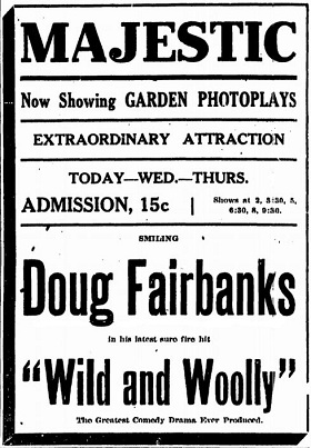 Wild and Woolly film 1917 starring Douglas Fairbanks