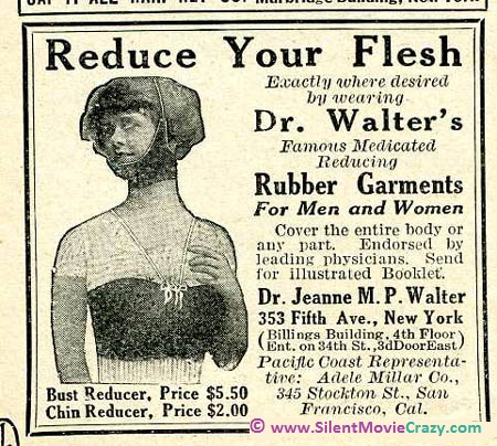 vintage ad for rubber reducing garments